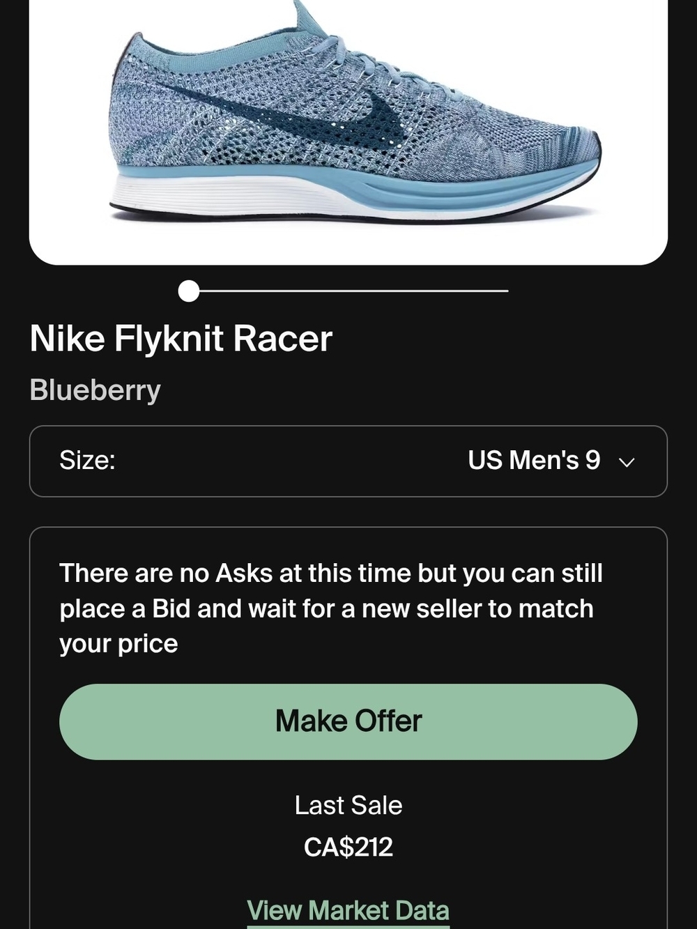 Nike Flyknit Racer Men's Running Shoe - Blueberry